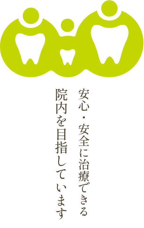 安心・安全に治療できる院内を目指しています